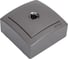 Розетка NILSON 1OП тв проходная 11dB антрацит Themis metallic 26161032 3