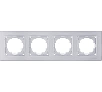 Рамка NILSON четырехместная серебро Alegra metallic 25130094