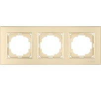 Рамка NILSON трехместная золото Alegra metallic 25150093