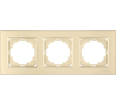 Рамка NILSON трехместная золото Alegra metallic 25150093