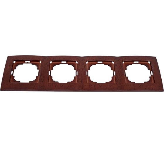 Рамка NILSON четырехместная орех Touran wood 24270094