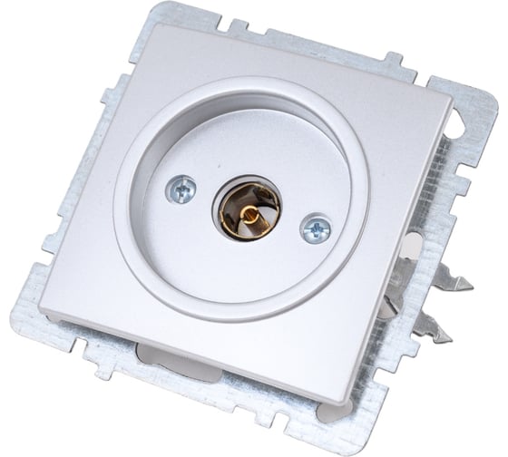 Механизм розетки NILSON 1СП тв конечный серебро Touran metallic 24130429