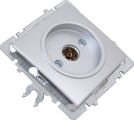 Механизм розетки NILSON 1СП тв конечный серебро Touran metallic 24130429