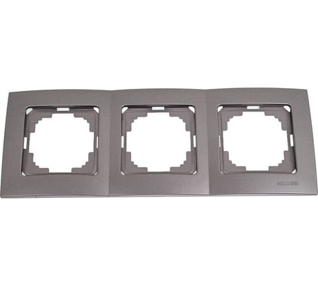 Рамка NILSON трехместная антрацит Touran metallic 24160093