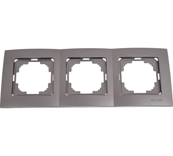 Рамка NILSON трехместная антрацит Touran metallic 24160093 1