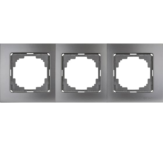 Рамка NILSON трехместная антрацит Touran metallic 24160093 1