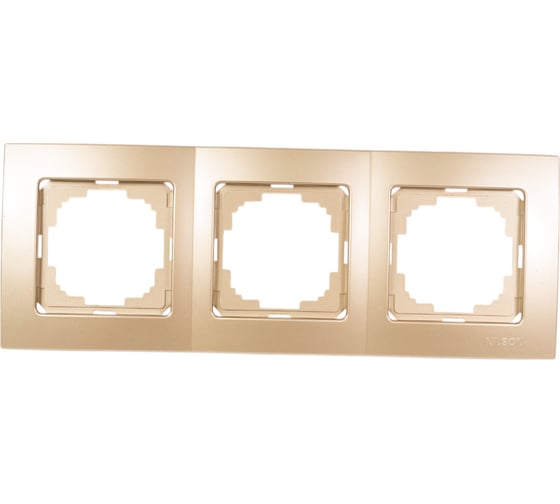 Рамка NILSON трехместная золото Touran metallic 24150093