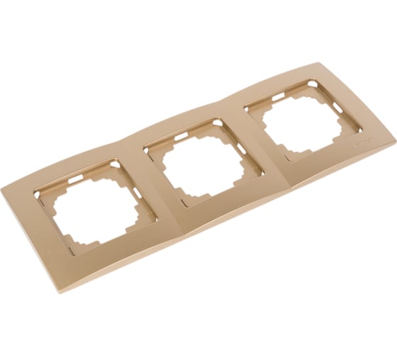 Рамка NILSON трехместная золото Touran metallic 24150093