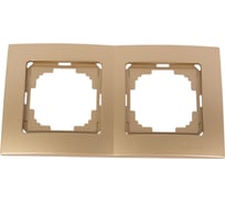Рамка NILSON двухместная золото Touran metallic 24150092