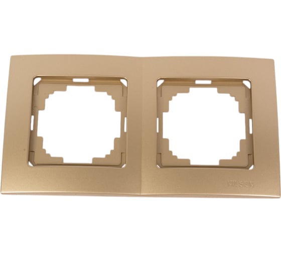 Рамка NILSON двухместная золото Touran metallic 24150092