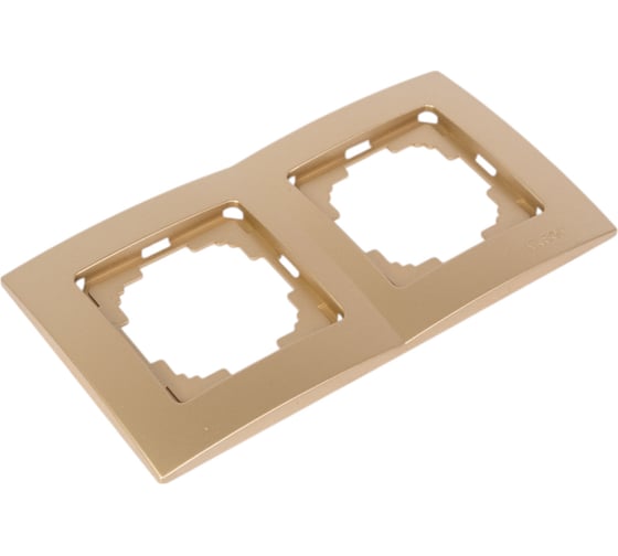 Рамка NILSON двухместная золото Touran metallic 24150092