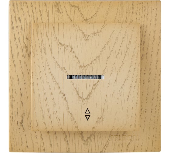 Выключатель NILSON 1СП проходной с подсветкой клен Touran wood 24281008 1