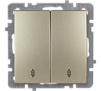 Механизм выключателя NILSON 2СП проходной золото Touran/Alegra metallic 24150409