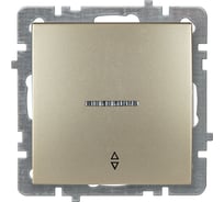 Механизм выключателя NILSON 1СП проходной с подсветкой золото Touran/Alegra metallic 24150408