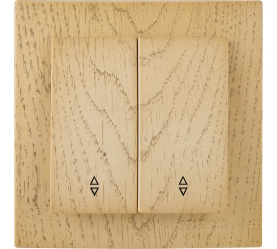 Выключатель NILSON 2-кл. СУ проходной, TOURAN WOOD, клён 24281009 1