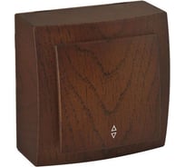 Выключатель NILSON 1ОП проходной орех Themis wood 26271007