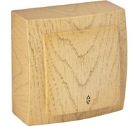 Выключатель NILSON 1ОП проходной клен Themis wood 26281007