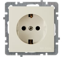 Розетка Nilson 1-местн. СУ с заз.конт. , TOURAN-ALEGRA-THOR, кремовый 24120417