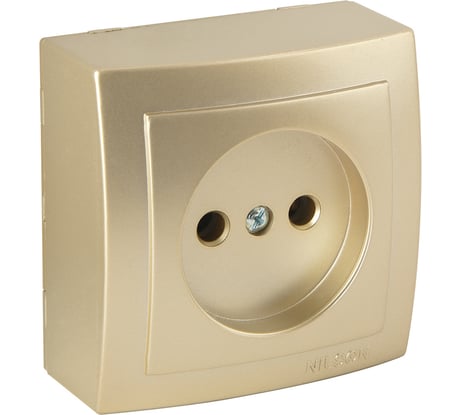 Розетка NILSON 1ОП золото Themis metallic 26151015