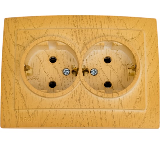 Розетка NILSON 2СП з/к клен Touran wood 24281025