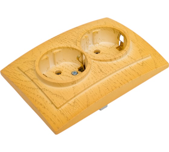 Розетка NILSON 2СП з/к клен Touran wood 24281025
