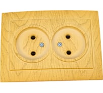Розетка NILSON 2СП клен Touran wood 24281024