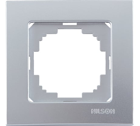 Рамка NILSON одноместная серебро Touran metallic 24130091