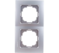 Рамка NILSON двухместная серебро Touran metallic 24130092