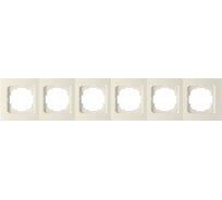 Рамка NILSON шестиместная крем Touran naturel 24120096