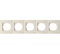 Рамка NILSON пятиместная крем Touran naturel 24120095