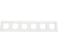 Рамка NILSON шестиместная белая Touran naturel 24110096