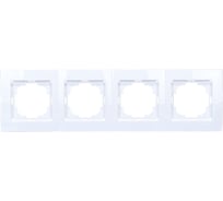 Рамка NILSON четырехместная белая Touran naturel 24110094