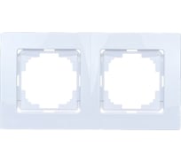 Рамка NILSON двухместная белая Touran naturel 24110092