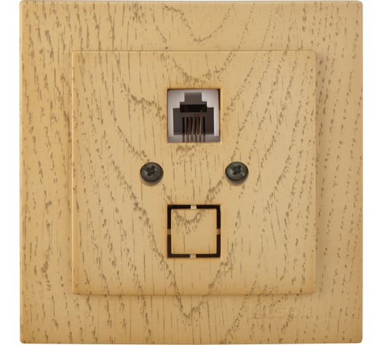 Розетка NILSON 1СП телефонная RJ11 клен Touran wood 24281040