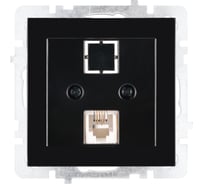 Механизм розетки NILSON 1СП телефонный черный Touran/Alegra 24220440