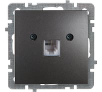Механизм розетки NILSON 1СП телефонный антрацит Touran/Alegra metallic 24160440