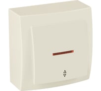 Выключатель NILSON 1ОП проходной с подсветкой крем Themis naturel 26121008