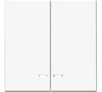 Выключатель с подсветкой 2-клавишный ArtGallery Systeme Electric 10 АХ, механизм, Белый GAL000153
