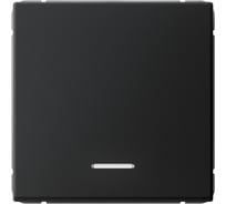 Выключатель 1-клавишный Systeme Electric ArtGallery Карбон с подсветкой, сх.1а, 10АХ, механизм GAL001013