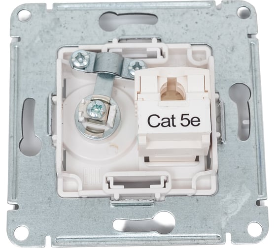 Розетка двойная ТВ + компьютерная RJ45, Systeme Electric ArtGallery Белый кат. 5Е GAL000189