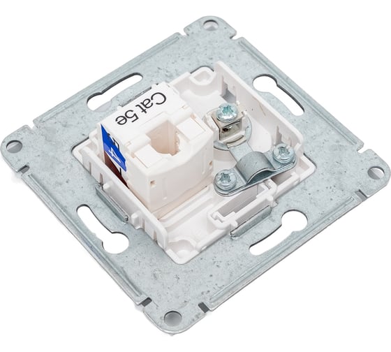 Розетка двойная ТВ + компьютерная RJ45, Systeme Electric ArtGallery Белый кат. 5Е GAL000189