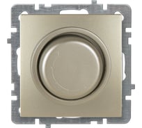 Механизм светорегулятора NILSON 1СП с подсветкой 1000Вт золото Touran/Alegra metallic 24150453