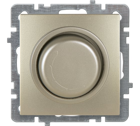 Механизм светорегулятора NILSON 1СП с подсветкой 1000Вт золото Touran/Alegra metallic 24150453