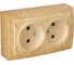 Розетка NILSON 2ОП клен Themis wood 26281024 1