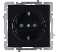 Механизм розетки NILSON 1СП з/к шторки черный Touran/Alegra 24220419