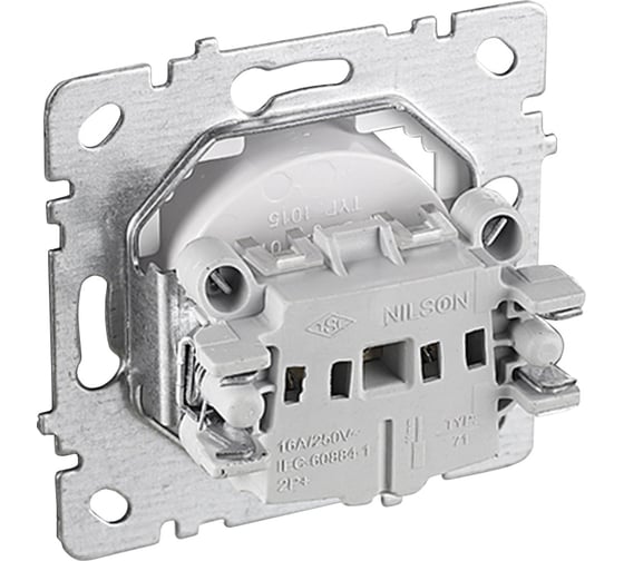 Механизм розетки NILSON 1СП антрацит Touran/Alegra metallic 24160415