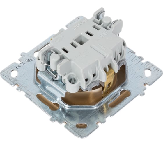 Механизм розетки NILSON 1СП з/к золото с шторкой Touran/Alegra metallic 24150419