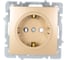 Механизм розетки NILSON 1СП з/к золото с шторкой Touran/Alegra metallic 24150419 1