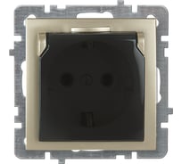 Механизм розетки NILSON 1СП з/к золото с крышкой Touran/Alegra metallic 24150418