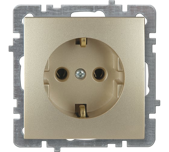 Механизм розетки NILSON 1СП з/к золото Touran/Alegra metallic 24150417 1